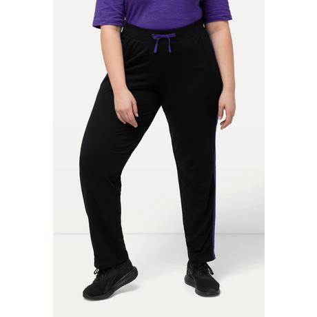 Ulla Popken  Pantalon de jogging à rayures, avec taille élastique et poches 