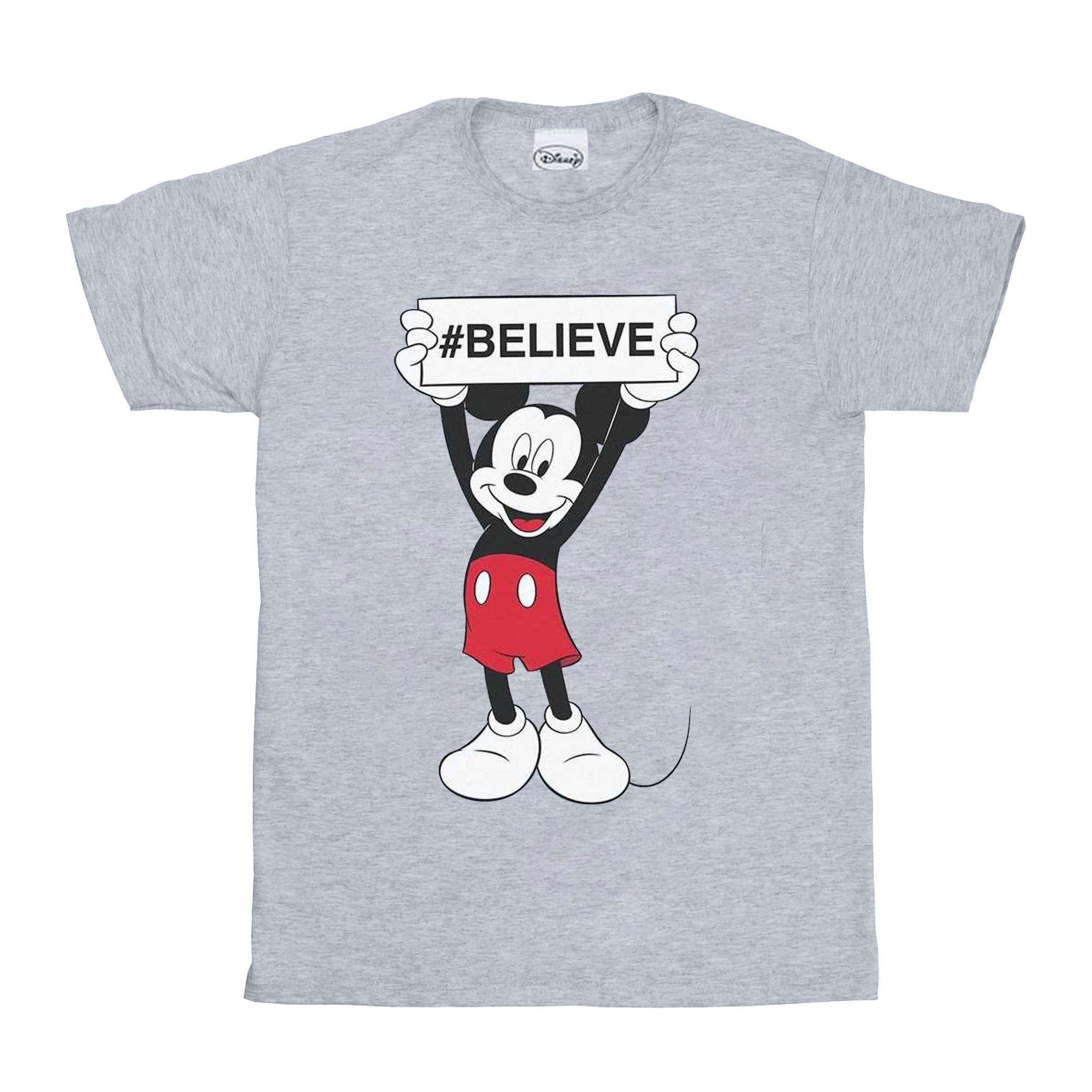 Image of Mickey Mouse Believe Tshirt Jungen Grau 116