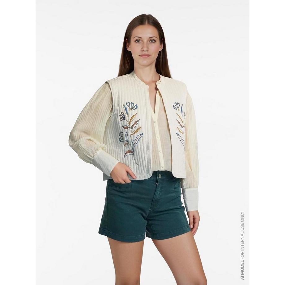 Ärmellose Jacke mit Motiv