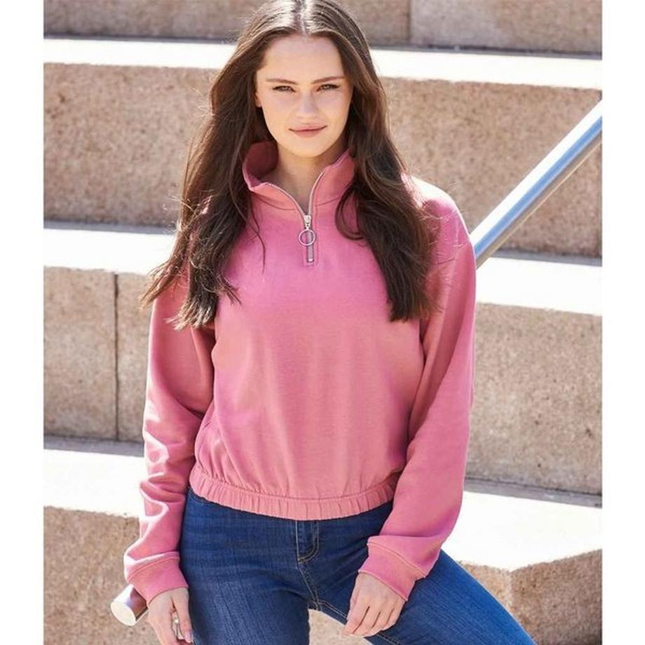 AWDis Felpa Corta Half Zip  