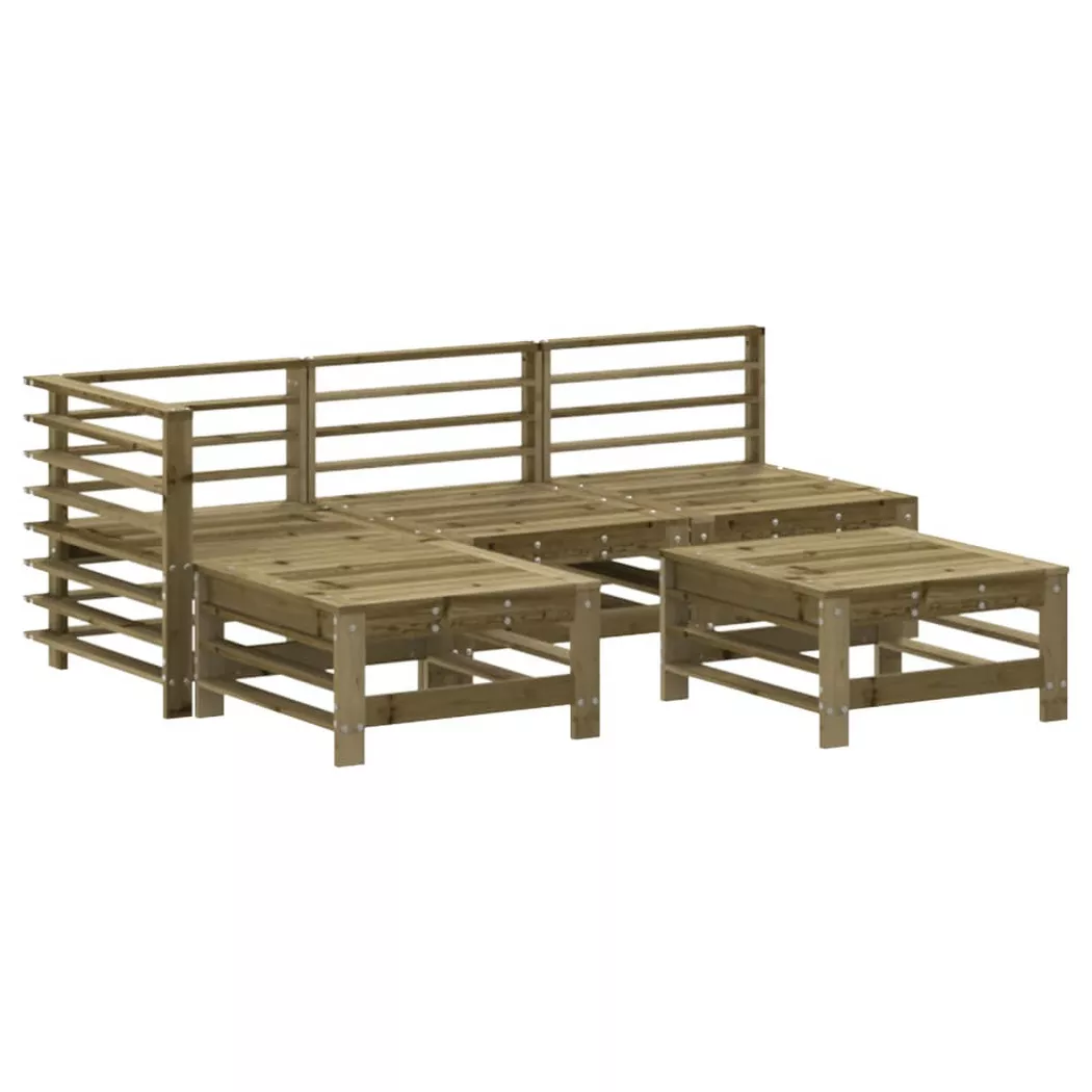 vidaXL 5-tlg. Garten-Lounge-Set Kiefernholz Imprägniert