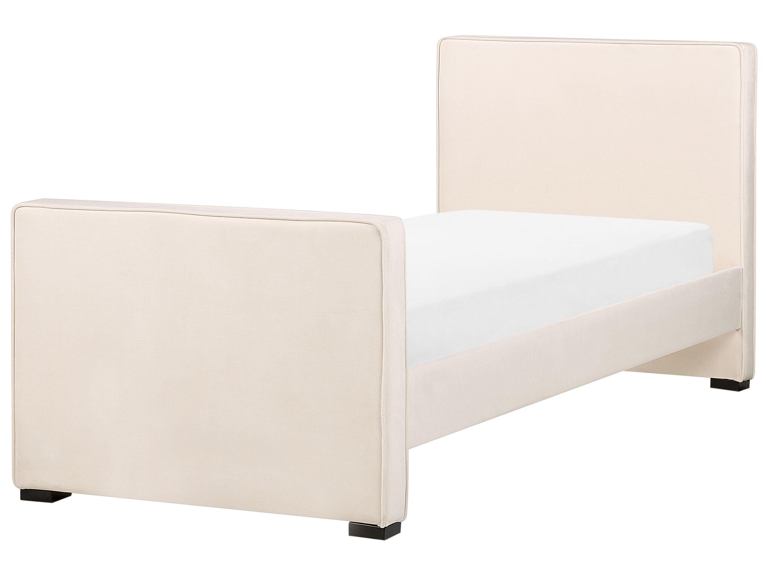 Beliani Bett mit Lattenrost aus Samtstoff Modern TEENIE  