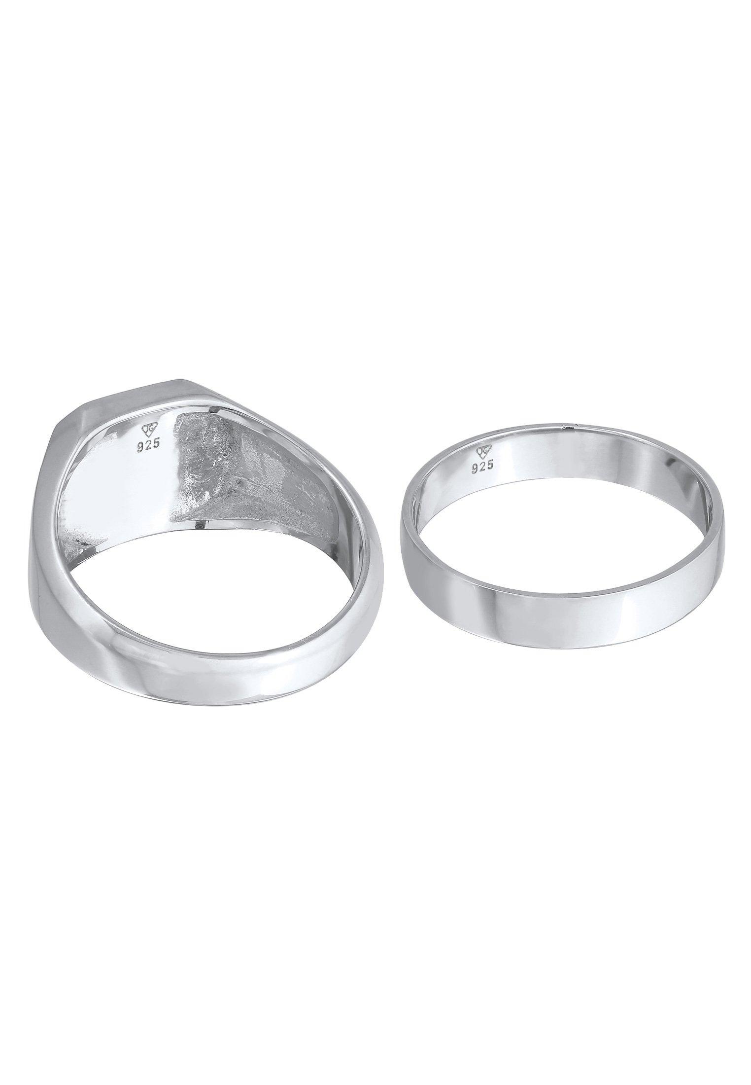 Kuzzoi  Ring Siegelring Bandring Set 