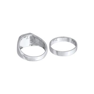 Kuzzoi  Ring Siegelring Bandring Set 