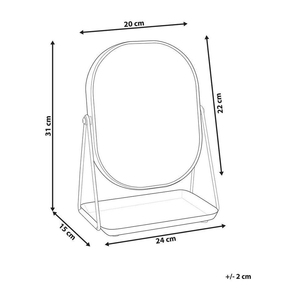 Beliani  Specchio per make-up en Ferro Industriale CORREZE 