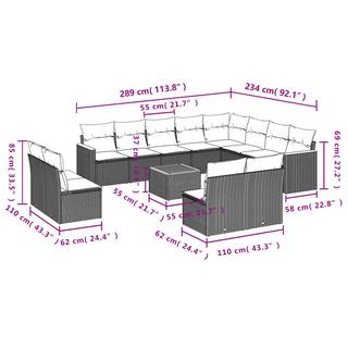 VidaXL Garten sofagarnitur poly-rattan  