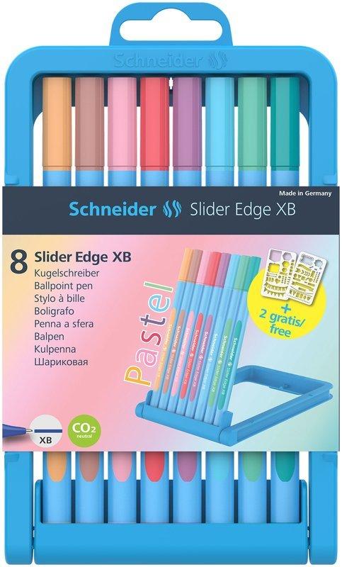 Schneider SCHNEIDER Kugelschreiber Slider Edge XB Pastell 8 Stück  