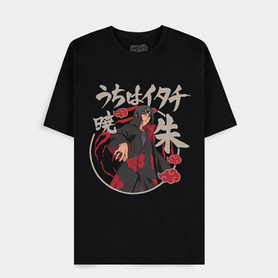 Difuzed  Naruto Shippuden T-Shirt (M) Man: Akatsuki Itachi Black 