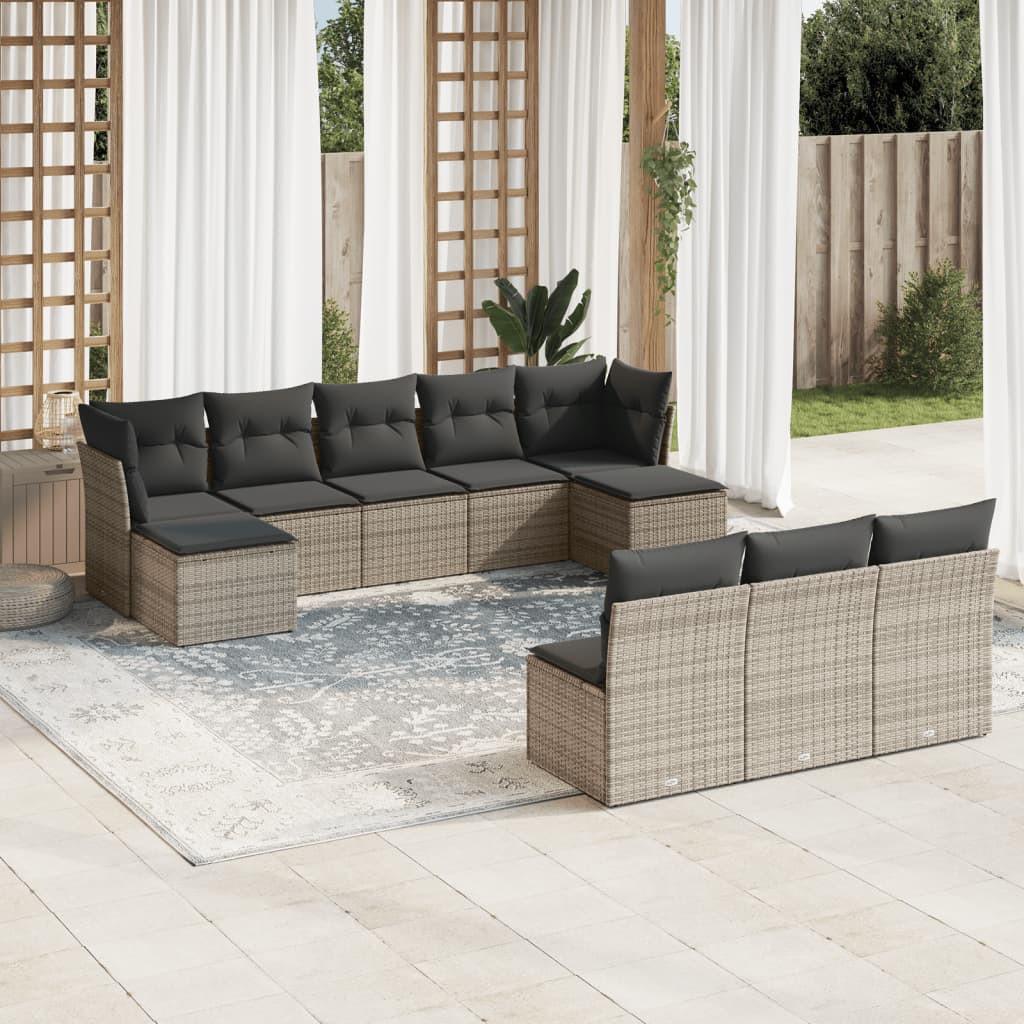 VidaXL set divano da giardino Polirattan  