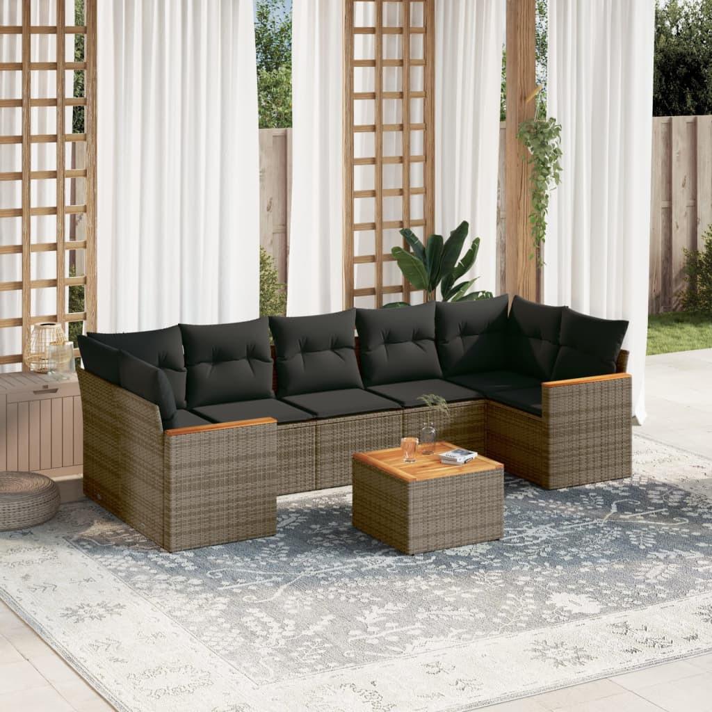 VidaXL set divano da giardino Polirattan  