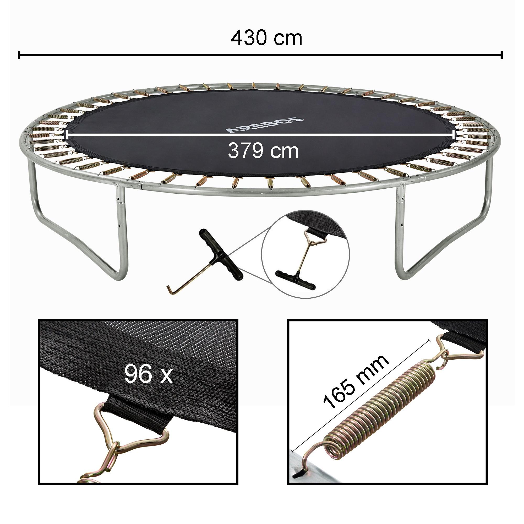 Image of Sprungmatte Ø 379 cm für Trampoline mit Ø 430 cm, 165 mm Federn 96 Ösen