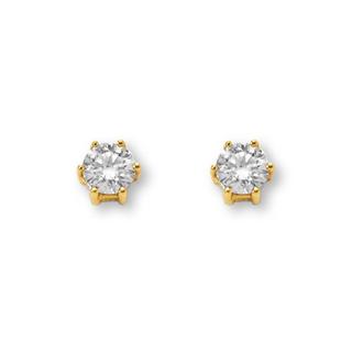 MUAU Schmuck  Clous d'oreilles en diamant 0,50ct. or jaune 750 