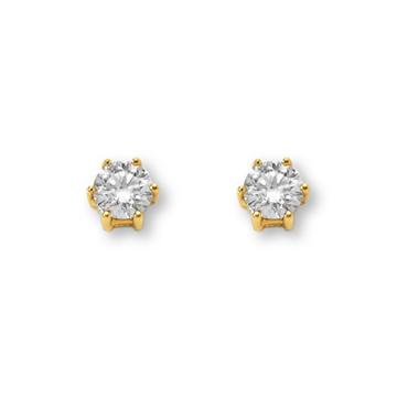 Clous d'oreilles en diamant 0,50ct. or jaune 750