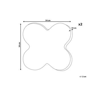 Beliani Kissen 2er Set aus Polyester Modern ACHILLEA  