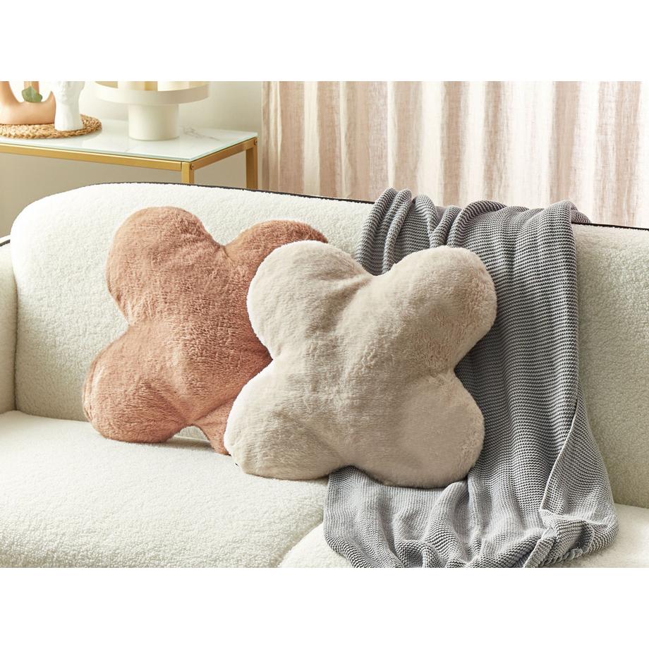 Beliani Dekokissen 2er Set aus Webpelz Modern ACHILLEA  