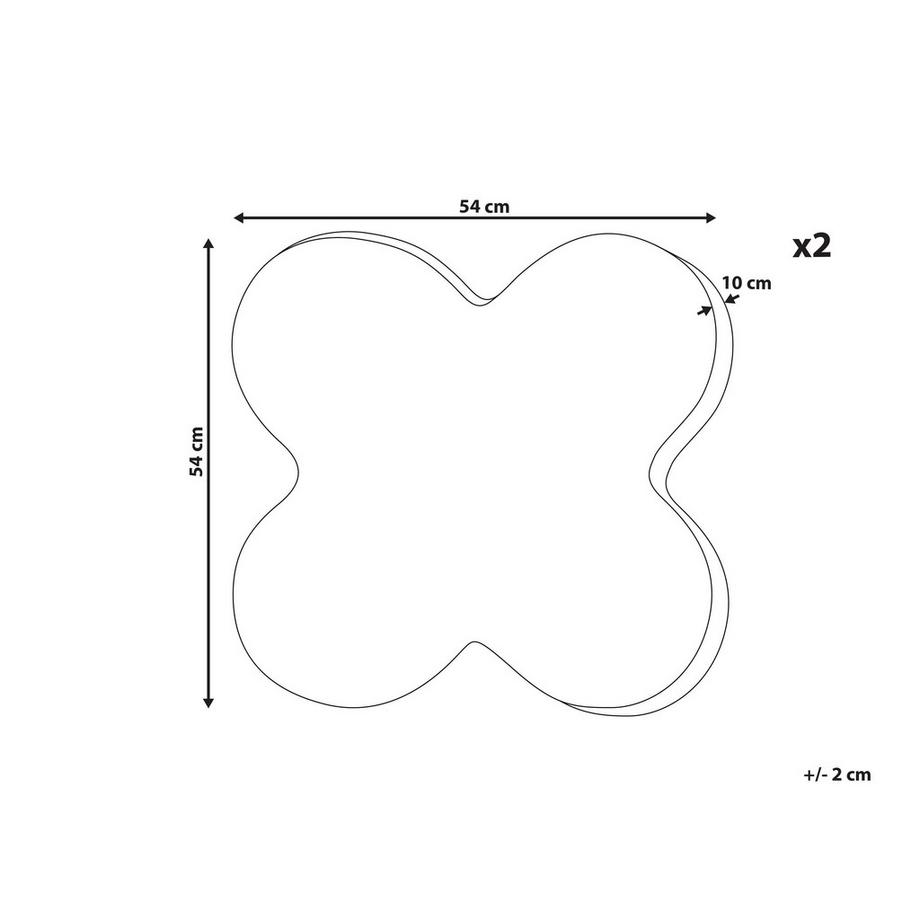 Beliani Dekokissen 2er Set aus Webpelz Modern ACHILLEA  