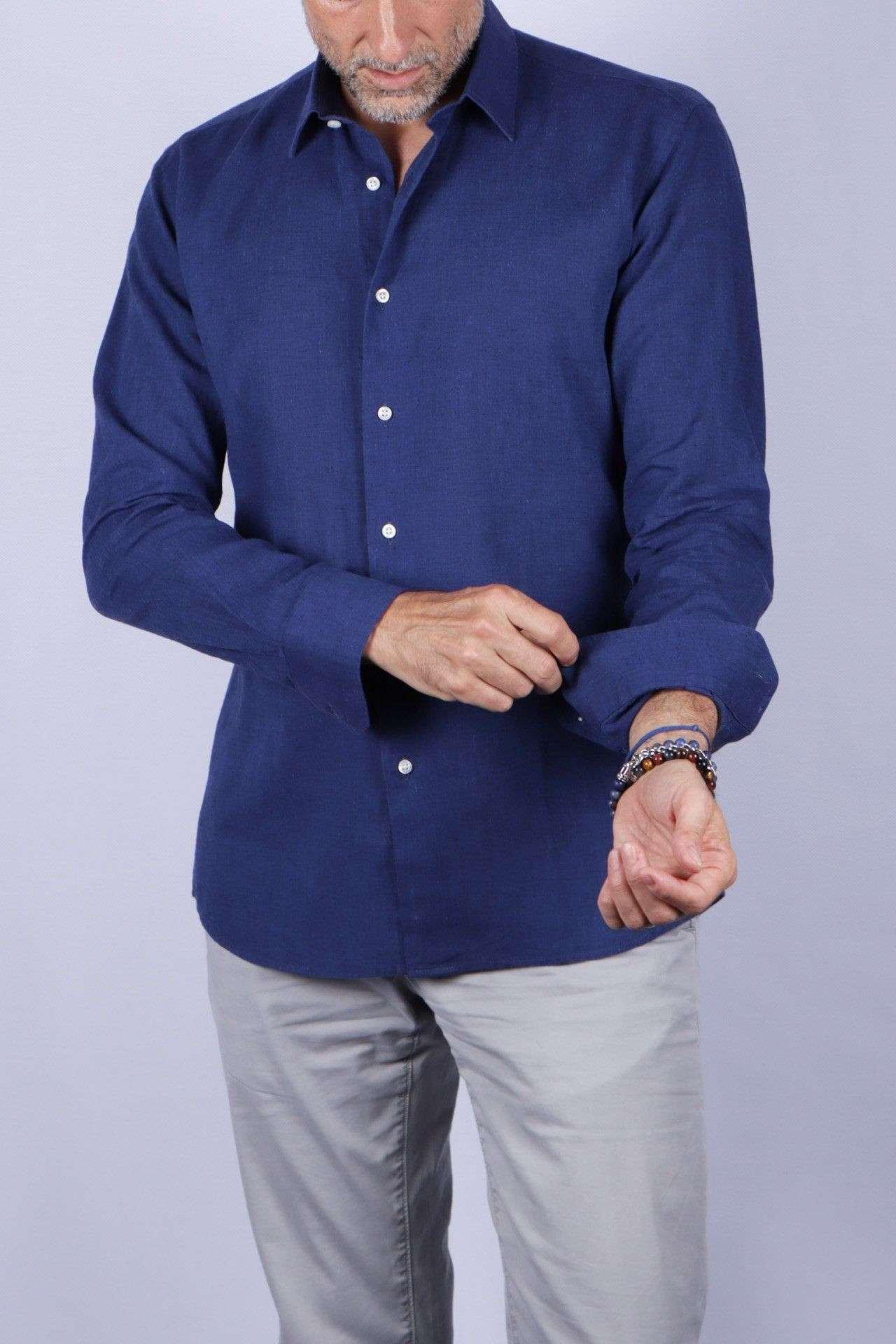 Image of Chemise Capri Herren Blau S