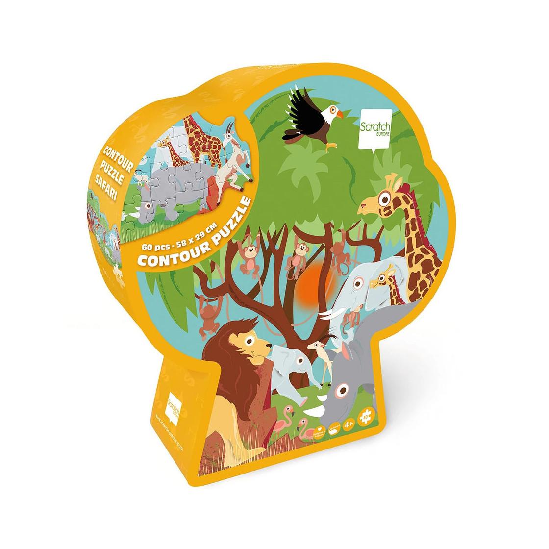 Image of Puzzle Konturpuzzle Safari (60Teile)