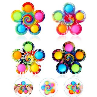 Activity-board  Lot de 4 Pop Fidget Spinner Push Fidget Pop Simple Easter Fidget Toy for Kids Adults, Pop Party Gifts Gift Bag Filler Sensory Fidget Set Toy 