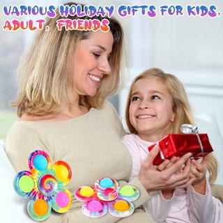 Activity-board  Lot de 4 Pop Fidget Spinner Push Fidget Pop Simple Easter Fidget Toy for Kids Adults, Pop Party Gifts Gift Bag Filler Sensory Fidget Set Toy 