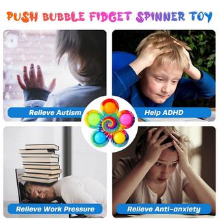 Activity-board  4er Set Pop Fidget Spinner Push Fidget Pop Einfaches Ostern Fidget Spielzeug für Kinder Erwachsene, Pop Party Geschenke Geschenk Tasche Füller Sensorisches Fidget Set Spielzeug 