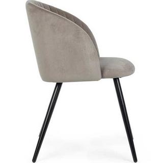 mutoni Chaise Queen velours taupe  