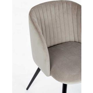 mutoni Chaise Queen velours taupe  