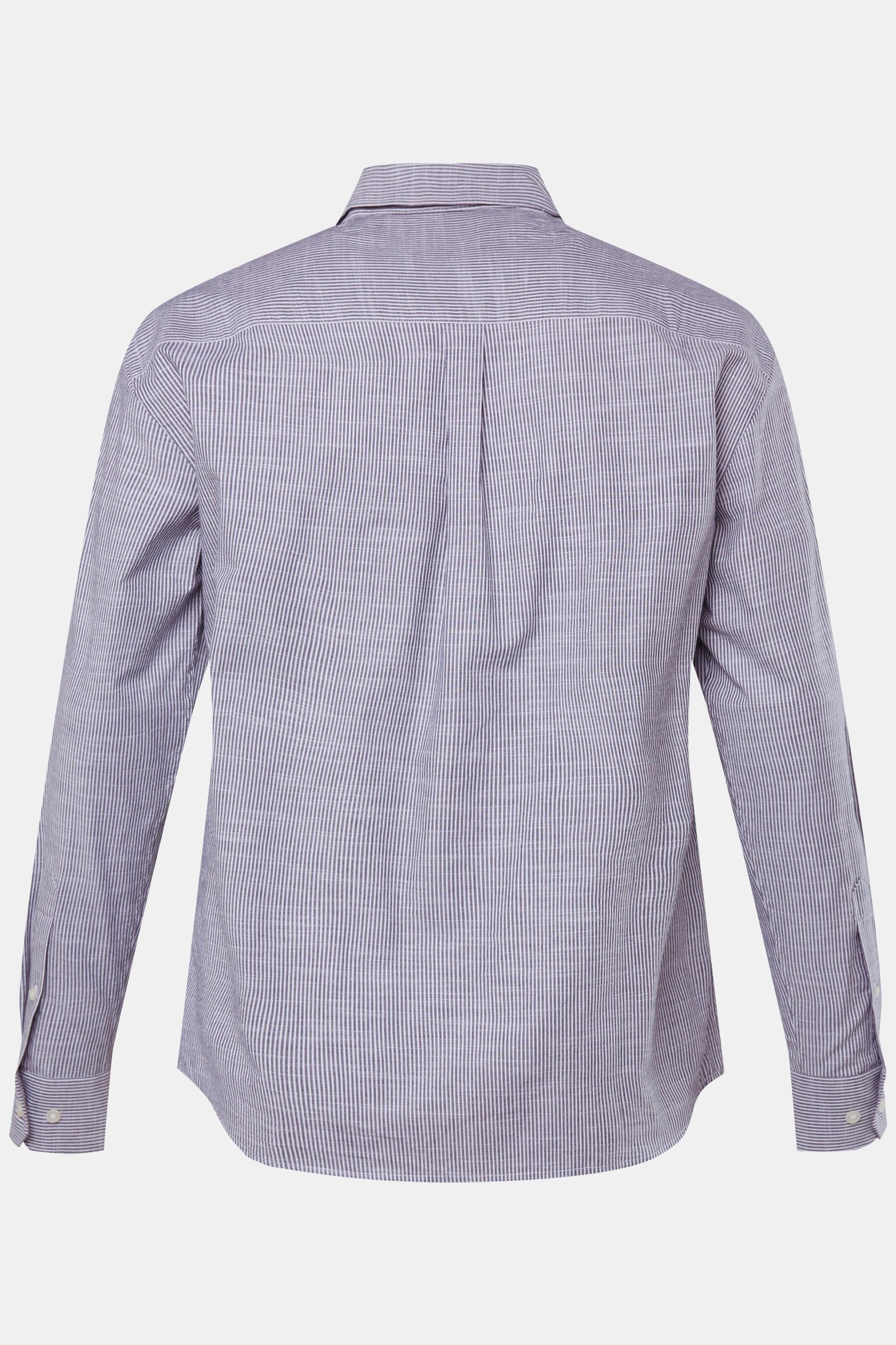 JP1880  Chemise Oxford rayée à manches longues et col à pointes boutonnées. Coupe Modern Fit - jusqu'au 8 XL 