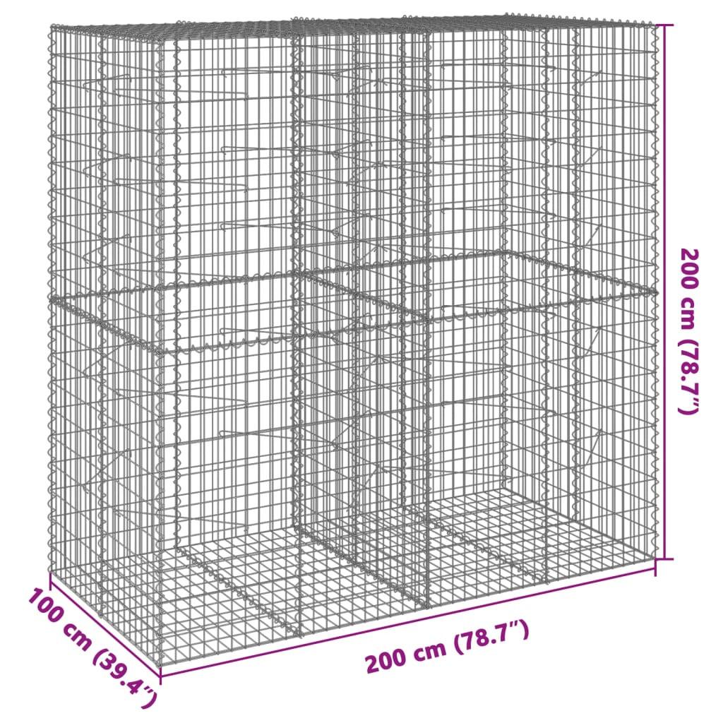 VidaXL Panier gabion fer  