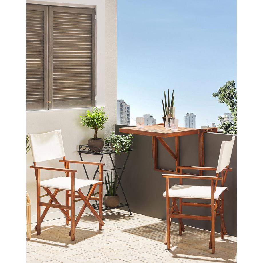 Beliani Lot de 2 chaises de jardin en Tissu  CINE  