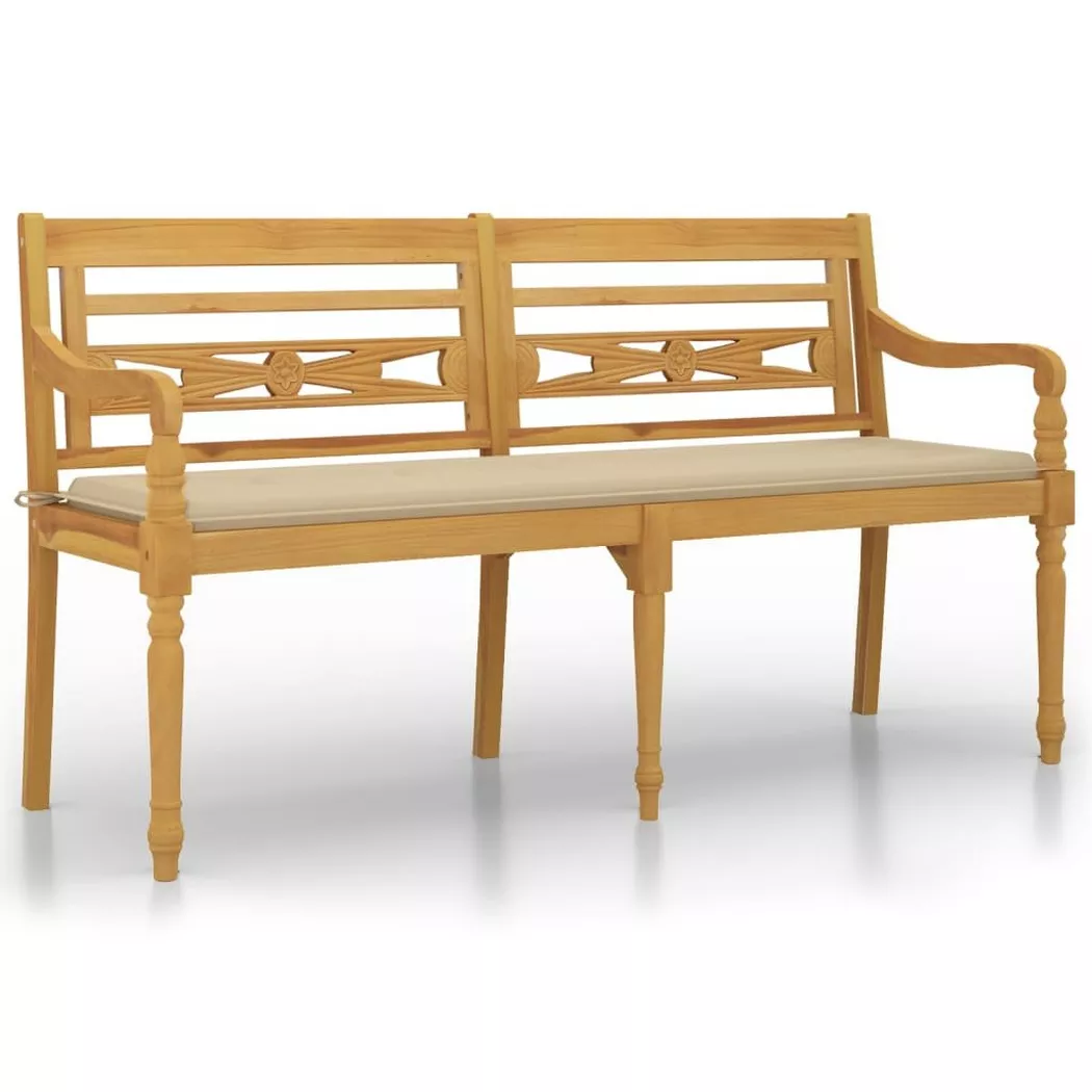 VidaXL - Banc teck, One Size, Marron