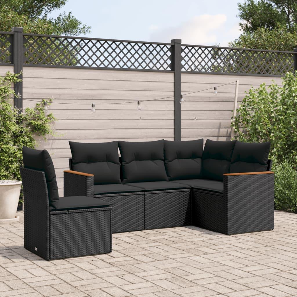 VidaXL set divano da giardino Polirattan  