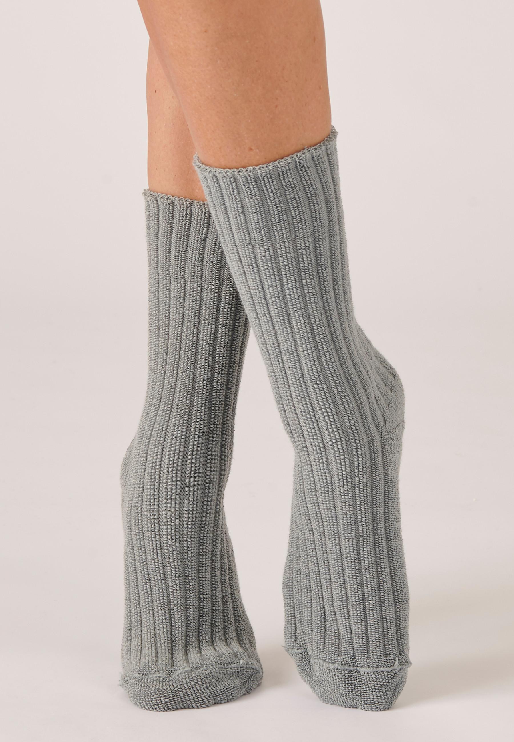Damart  Rippstrick-Socken aus Thermolactyl-Bouclé. 