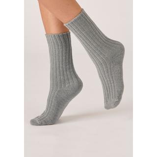 Damart  Rippstrick-Socken aus Thermolactyl-Bouclé. 