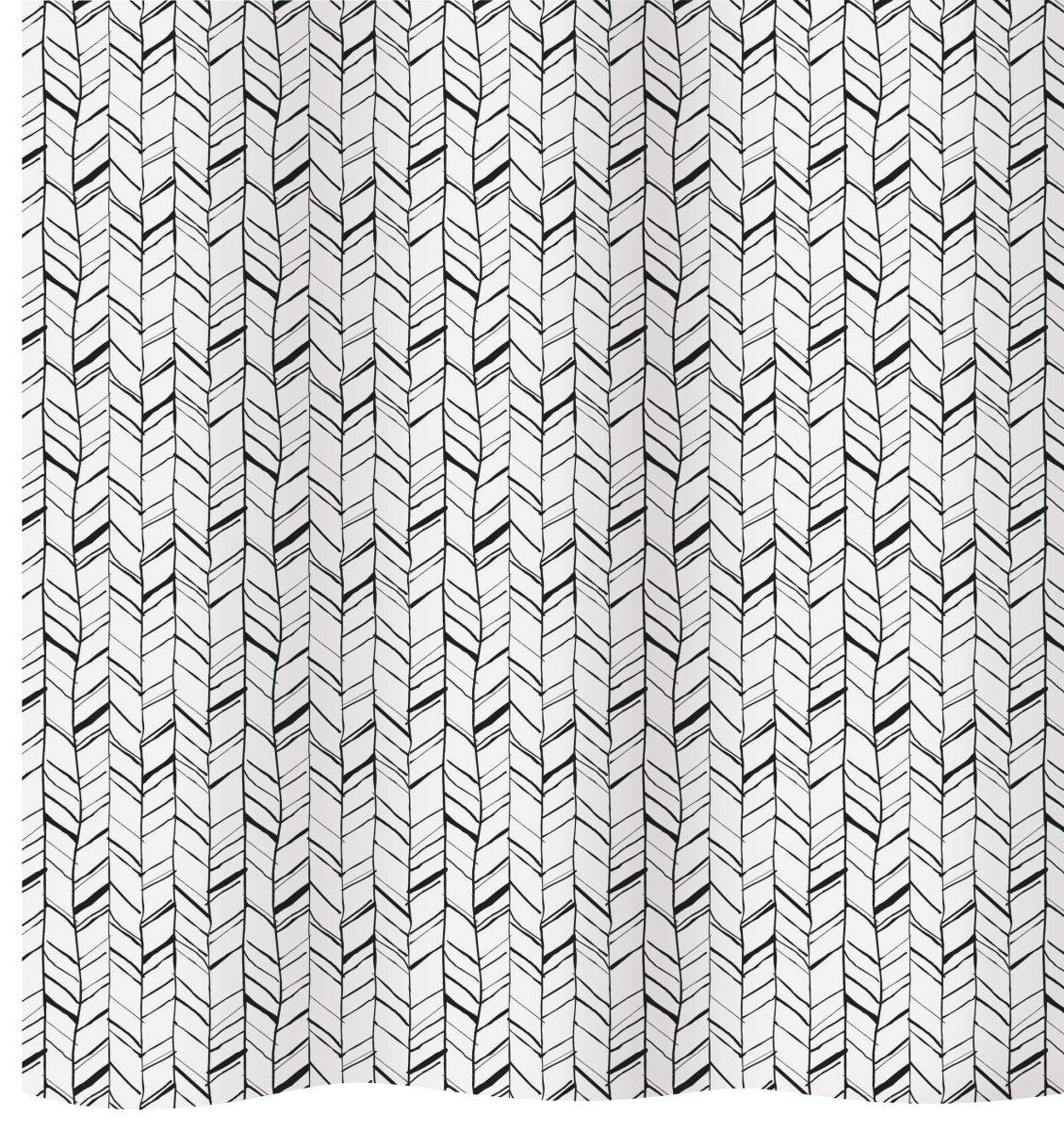 Image of Duschvorhang Textil Chevron Duschvorhang Textil Chevron
