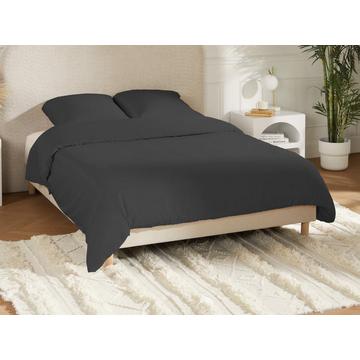Completo lenzuola in Satin 108 fili/cm² Copripium. 240x260cm + 2 Federe 63x63cm Antracite - TALORA di PALACIO