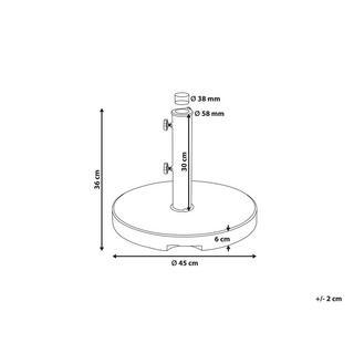 Beliani Base per ombrellone en Granito CEGGIA  
