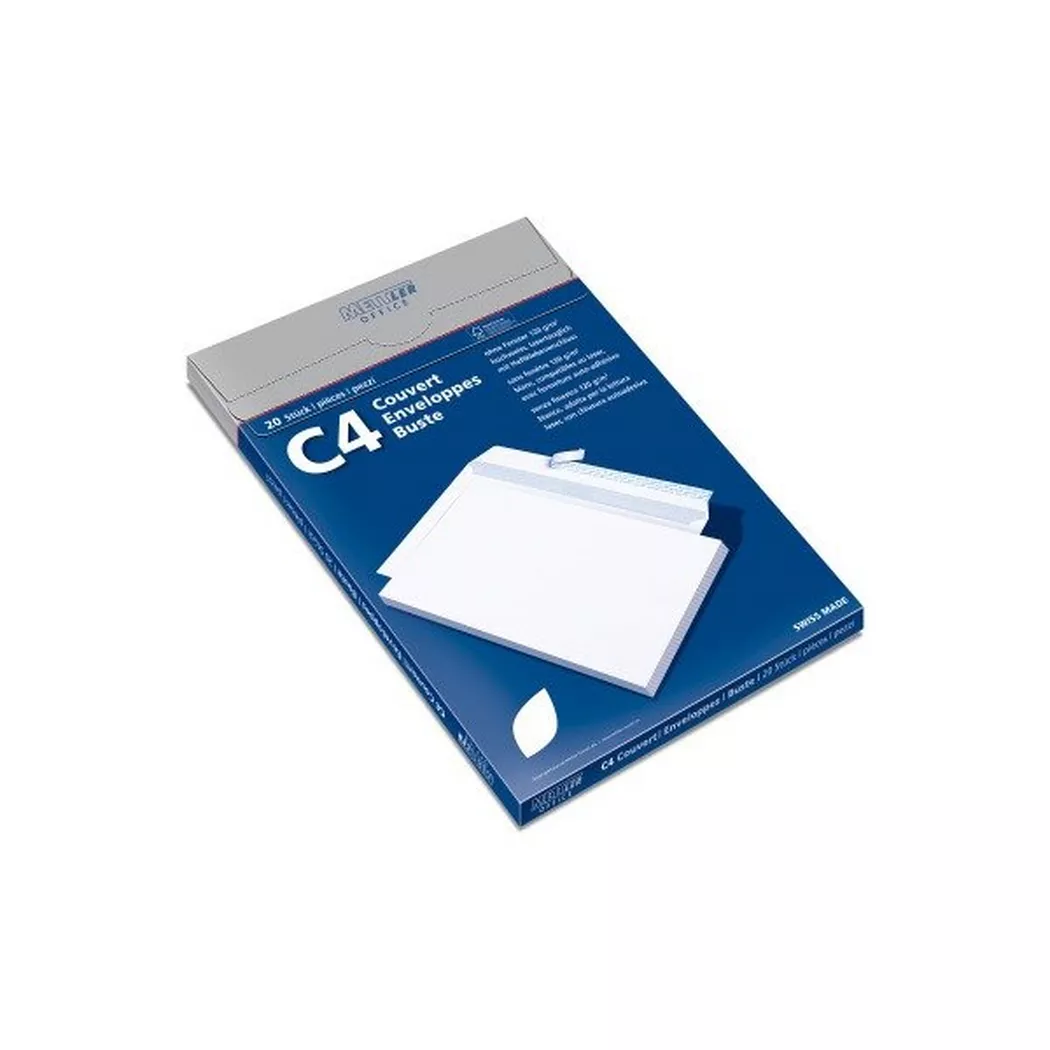 METTLER -  Couvert Fenster links C4 9065-120-S20 120g,hochweiss,Kleber 20 Stk.