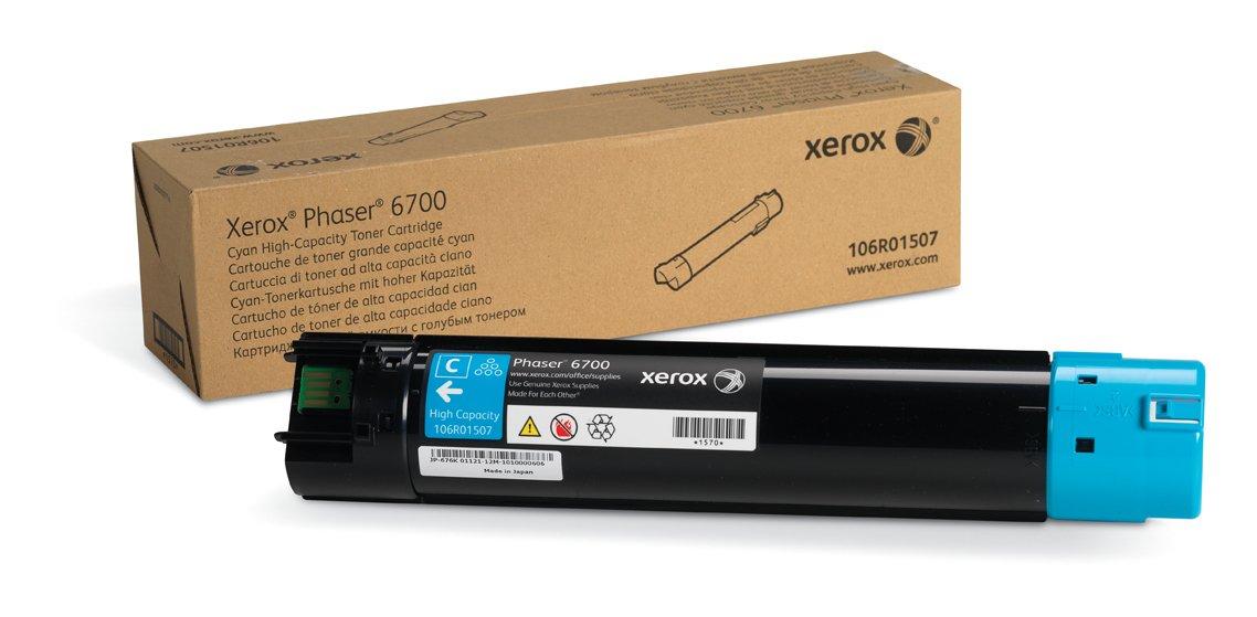 XEROX  Cartouche de toner Cyan de Grande capacité Phaser™ 6700 (12000 pages) - 106R01507 