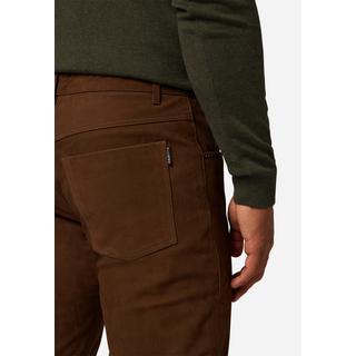 RICANO  Pantalon en cuir pour hommes RT-101 en style 5 poches et en cuir nubuck de buffle robuste - Coupe droite 