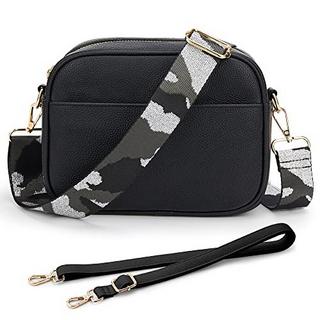 Only-bags.store Umhängetasche, stilvolle Vegan Leder breiten Riemen Crossbody Umhängetasche mit 2 verstellbaren Umhängetasche, stilvolle Vegan Leder breiten Riemen Crossbody Umhängetasche mit 2 verstellbaren 