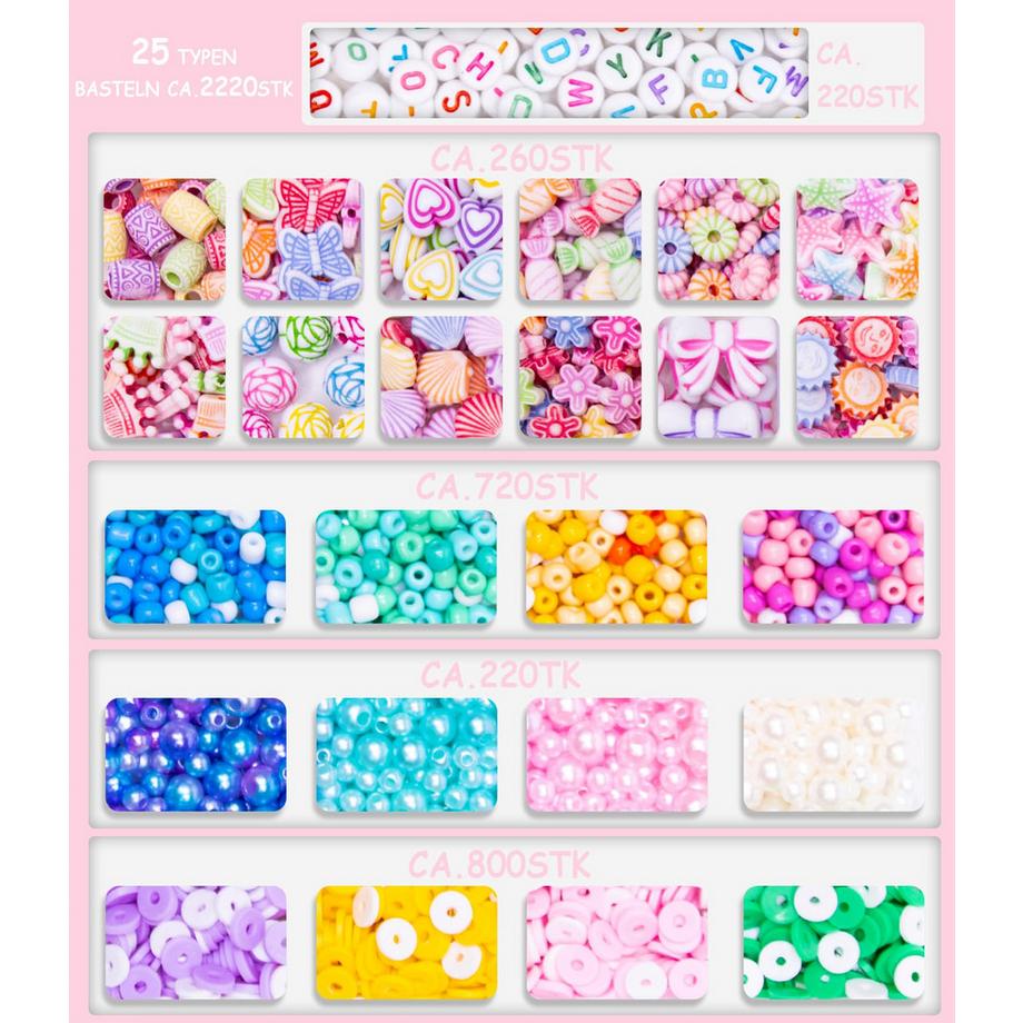 Activity-board  Ensemble de perles pour Bracelets À fabriquer soi-même pour les enfants 