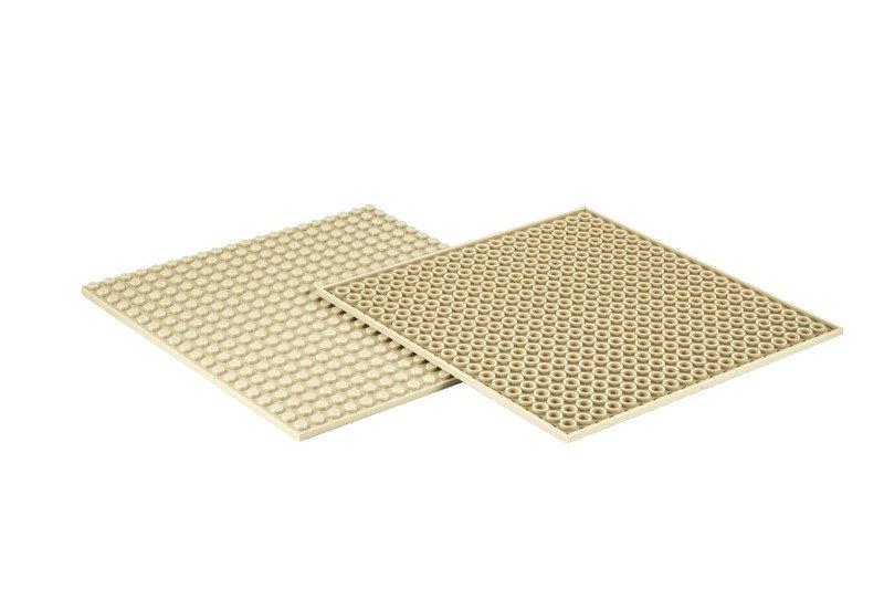 Image of Bauplatte Noppen Elfenbein