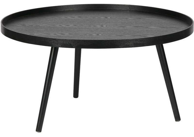 mutoni Table basse Mesa XL en bois noir 78x78  