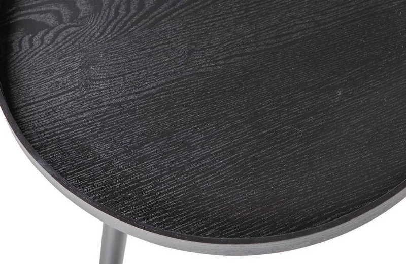 mutoni Table basse Mesa XL en bois noir 78x78  