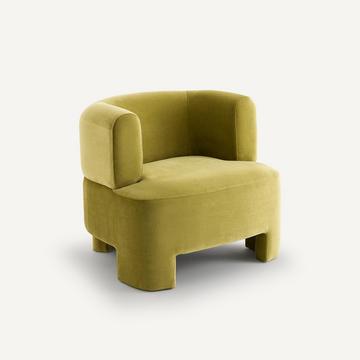 Fauteuil velours petit modèle