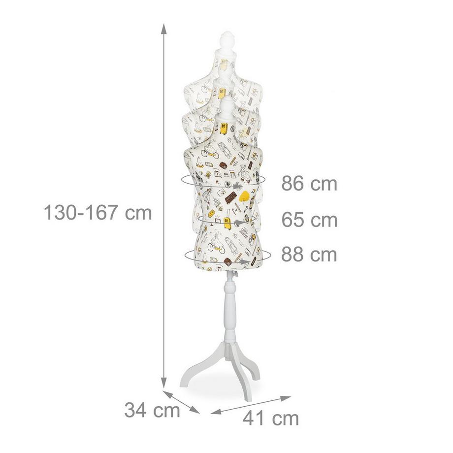 Northix  Make-up-Mannequin mit verstellbarer Höhe 