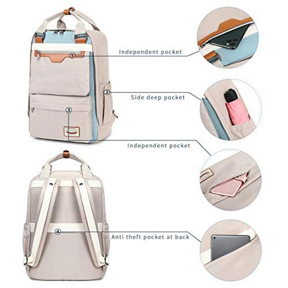 Only-bags.store Mode Schulrucksack Daypack mit Laptopfach  