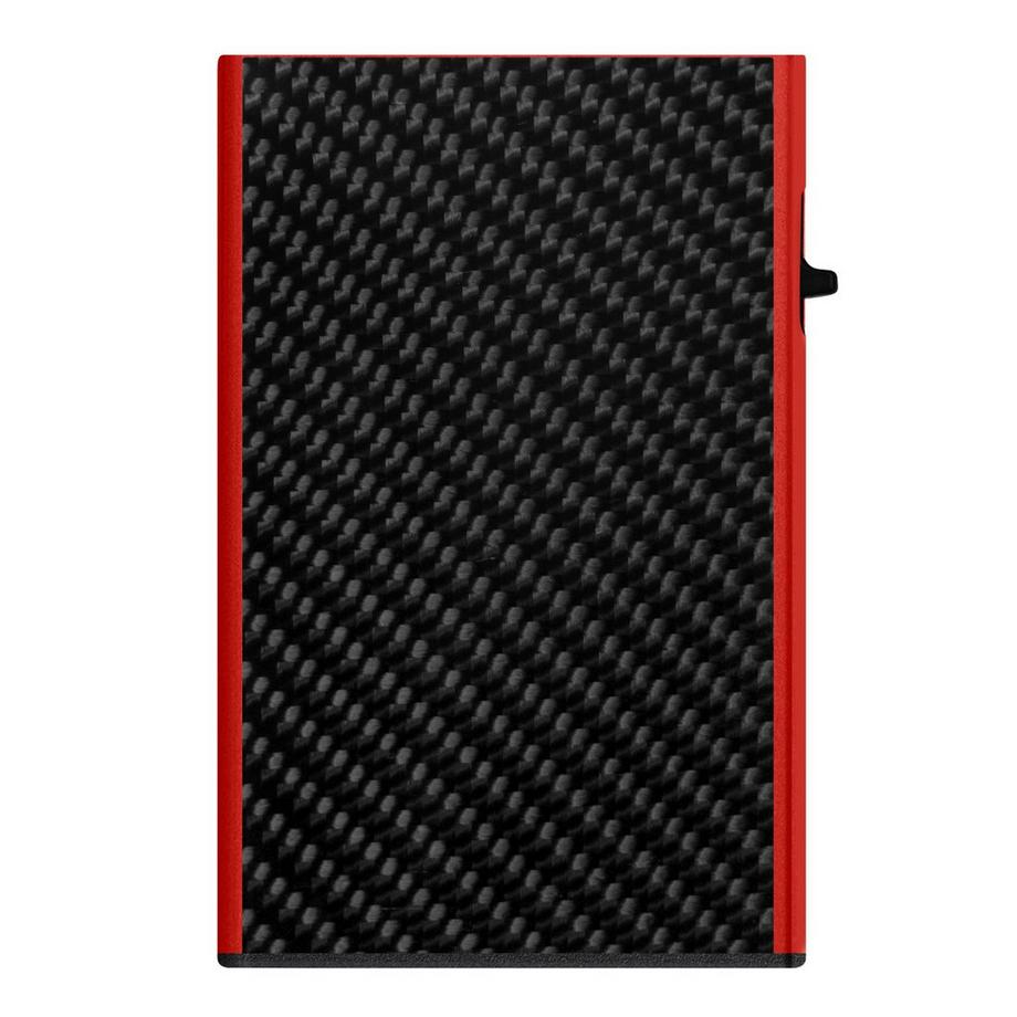 Tru Virtu Portefeuille Click & Slide Fibre de Carbone Noir Rouge  