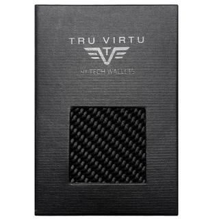 Tru Virtu Click & Slide Carbon Fibre Wallet Schwarz Rot  